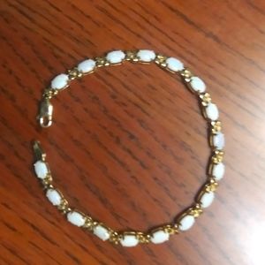 14k opal tennis bracelet